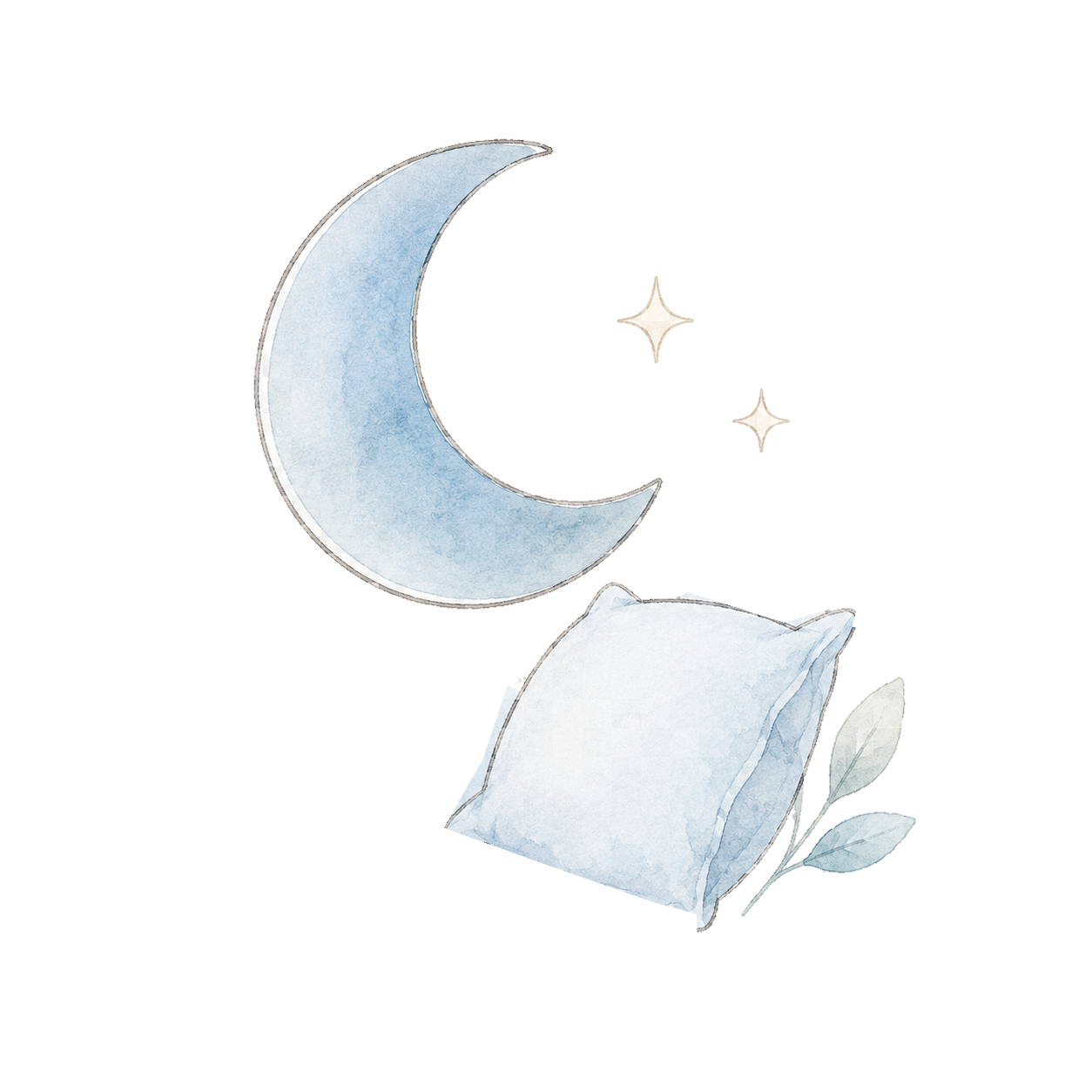 月と枕で夜勤のつらさを表したカテゴリ用アイコン